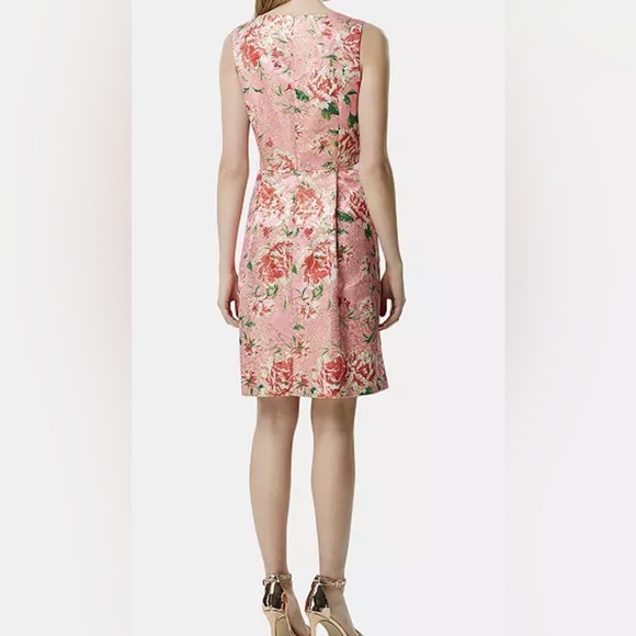Tahari Blush Floral Midi Dress - Picture 2 of 6